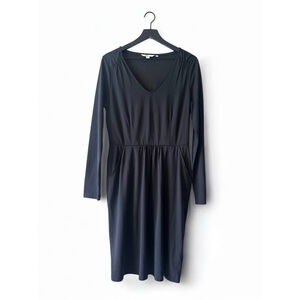 Boden Black Long Sleeve V-Neck Women's Dress 10